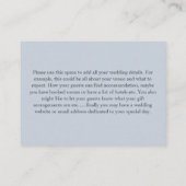 ボホユーカリフローラダスティブルー結婚ズ詳細 エンクロージャーカード (裏面)