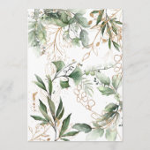 ボホユーカリプタス金ゴールドサークルブライダルシャワー 招待状 (裏面)