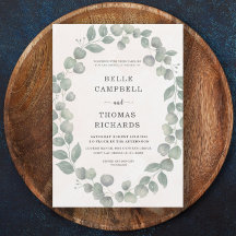 ボホユーカリプトゥスセージ&オレンジ結婚式招待状