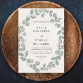 ボホユーカリプトゥスセージ&オレンジ結婚式招待状 招待状