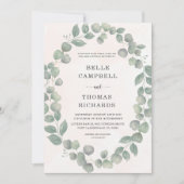 ボホユーカリプトゥスセージ&オレンジ結婚式招待状 招待状 (正面)