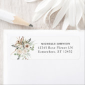 ボホユーカリプトゥスベージュフローラ差出人住所ラベル ラベル (インサイチュ)