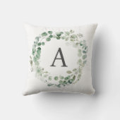 ボホユーカリ素朴リースモノグラム クッション (裏面)