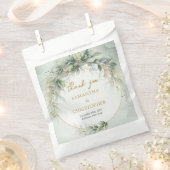 ボホユーカリ緑の枝フェイク金ゴールド枠 フェイバーバッグ (クリップ留めされた状態)