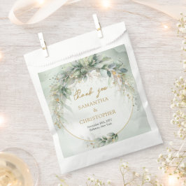 ボホユーカリ緑の枝フェイク金ゴールド枠 フェイバーバッグ