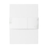 ボホユーカリ緑の枝フェイク金ゴールド枠 招待状ベリーバンド (裏面例)