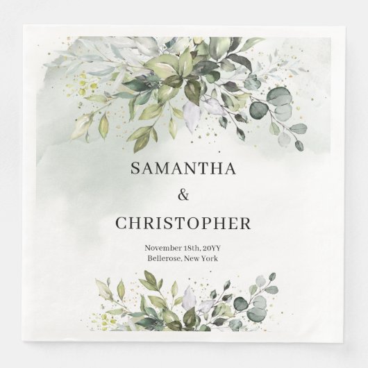 ボホユーカリ緑の枝フェイク金ゴールド (正面)