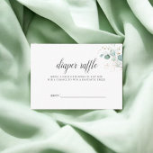 ボホユーカリ葉パイバシャワーおむつラッフル エンクロージャーカード