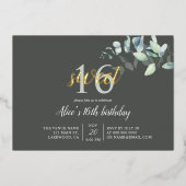 ボホユーカリ葉プーツ16フォイル招待状 箔招待状 (正面)