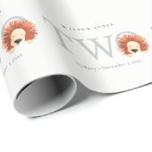 ボホライオンウォーター色第二誕生日パーティー ラッピングペーパー (ロールコーナー)