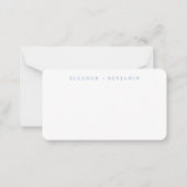 ボホライトブルー水彩フローラギフトエンクロージャー ノートカード (正面)