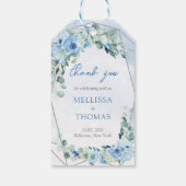 ボホライトブルー花ユーカリ銀枠 ギフトタグ (裏面)