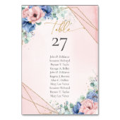 ボホライトブルー赤面花ユーカリ金ゴールド テーブルナンバー (裏面)