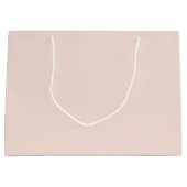 ボホライト赤面無地のピンクカラーF8E3DA ラージペーパーバッグ (正面)