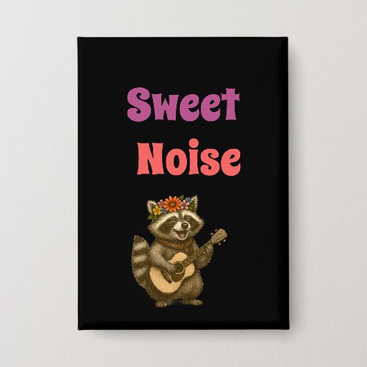 ボホラクーンフローラクラウン音楽愛好家 缶バッジ (正面)