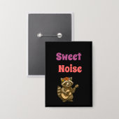 ボホラクーンフローラクラウン音楽愛好家 缶バッジ (正面/裏面)