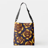 ボホラグジュアリーモダン金ゴールドバラコレクション クロスボディバッグ (裏面)