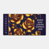 ボホラグジュアリーモダン金ゴールドバラコレクション デスクマット (正面)