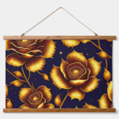 ボホラグジュアリーモダン金ゴールドバラコレクション 吊り下げ型タペストリー (正面)