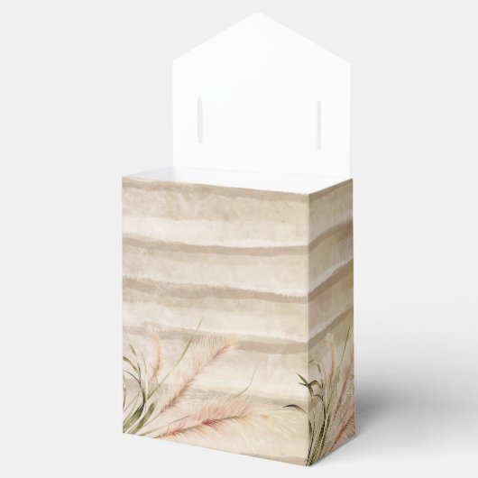 ボホラスティックパンパスグラス結婚式の引き出物ボックス フェイバーボックス (オープン)