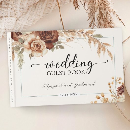 ボホラスティテラコッタ結婚フローラズゲストブック ゲストブック