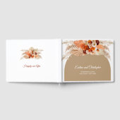 ボホラストテラコッタの花とパンパスグラス ゲストブック (全面)