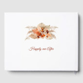 ボホラストテラコッタの花とパンパスグラス ゲストブック (裏面)