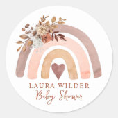 ボホラストテラコッタウォーターカラーレインボー ラウンドシール (正面)