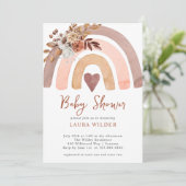 ボホラストテラコッタウォーターカラーレインボー 招待状 (スタンド正面)