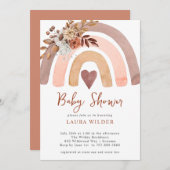 ボホラストテラコッタウォーターカラーレインボー 招待状 (正面/裏面)