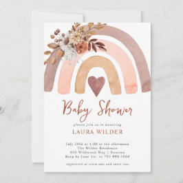 ボホラストテラコッタウォーターカラーレインボー 招待状