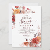 ボホラストテラコッタバーンオレンジブライダルシャワー 招待状 (正面)