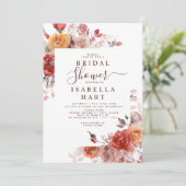 ボホラストテラコッタバーンオレンジブライダルシャワー 招待状 (スタンド正面)