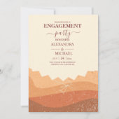 ボホラストテラコッタ婚約招待状 招待状 (正面)