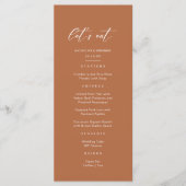 ボホラストバーンオレンジテラコッタ結婚ズ メニュー (正面)