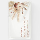 ボホラストパンパ結婚のバックドランドバナーハゼル 横断幕 (縦)