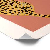 ボホラストピンクヴィンテージアーチオーバーサイズヒョウ ポスター (角)