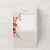 ボホラスト秋フローラオンクリームQRコード オールインワン招待状 (外側)