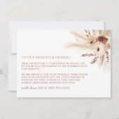 ボホラスト結婚ズサンキューカードフラットヘイゼル サンキューカード (裏面)