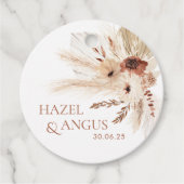 ボホラスト結婚式の引き出物ラベルサンキューハゼル フェイバータグ (正面)