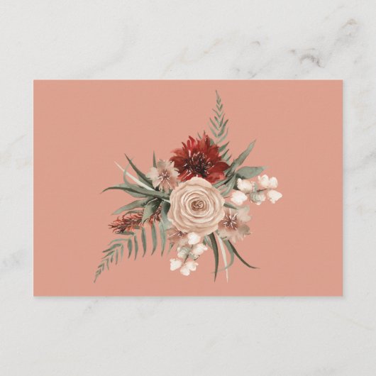 ボホラスト&クリーム秋フローラピーチラスト披露宴 エンクロージャーカード (裏面)