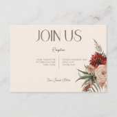 ボホラスト&クリーム秋フローラ披露宴 エンクロージャーカード (正面)