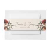 ボホラスト&ニュートラルクリーム秋フローラ 招待状ベリーバンド (正面例)