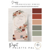 ボホラスト&ニュートラル秋フローラクリームQRコード オールインワン招待状