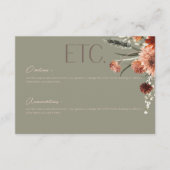 ボホラスト&ニュートラル秋フローラセージグリーン詳細 エンクロージャーカード (正面)