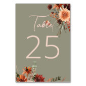 ボホラスト&ニュートラル秋フローラセージグリーン テーブルナンバー (正面)