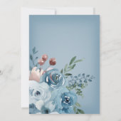 ボホラスト&ブルーフローラ結婚式招待状 招待状 (裏面)