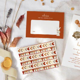 ボホラビットナバジョベイビーブシャワー子育てアドバイス ノートカード