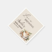 ボホラブがコーヒーをブレンドする ブライダルシャワーパーティー スタンダードカクテルナプキン (角)