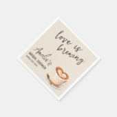 ボホラブがコーヒーをブレンド ブライダルシャワーパーティー スタンダードカクテルナプキン (角)